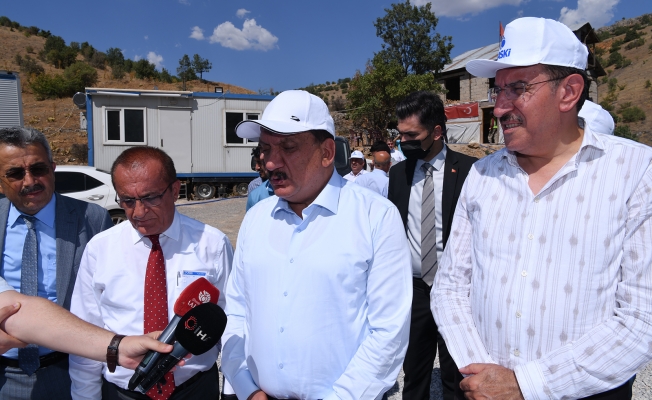 Başkan Gürkan Arapgir’de Atıksu inşaatını inceledi