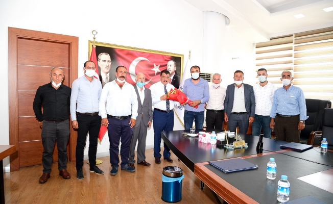 Muhtarlarından Başkan Gürkan’a teşekkür ziyareti