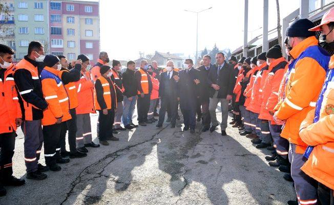 Başkan Gürkan temizlik personelleriyle bir araya geldi