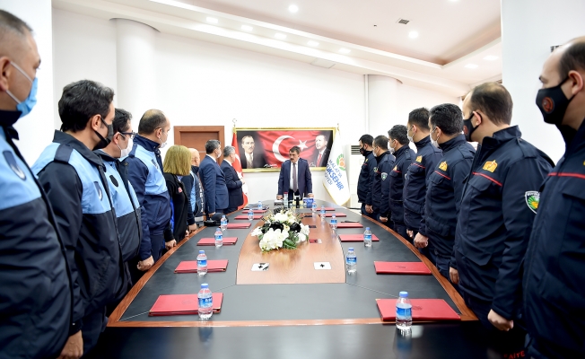 Başarılı personellerden Başkan Gürkan’a ziyaret