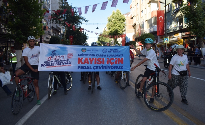 200 bisikletli Malatya tarihini tanımak için Malatya’da