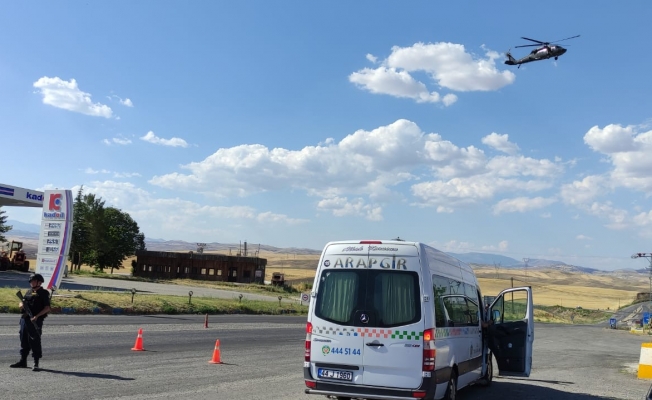 Malatya’da helikopter destekli trafik denetimi