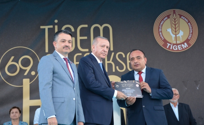Malatya Sultansuyu Tarım İşletmesine Cumhurbaşkanı Erdoğan'dan ödül!