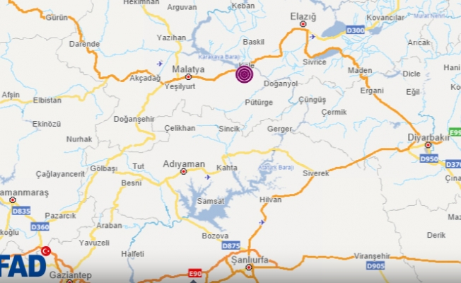 Malatya'da 4.9 şiddetinde deprem