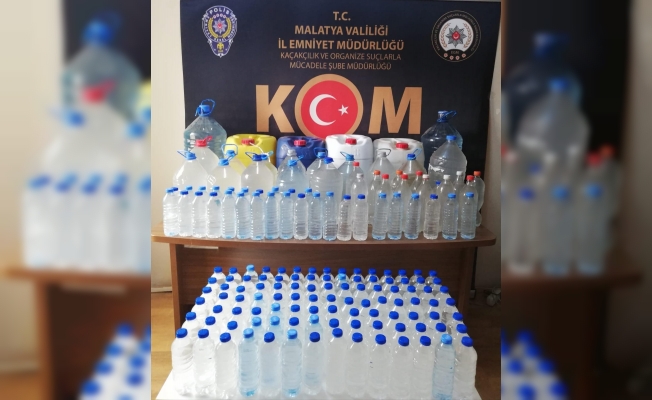 Malatya’da 318 litre sahte içki ele geçirildi