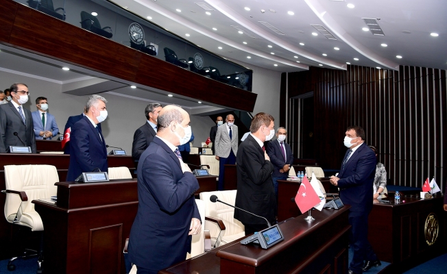 Başkan Gürkan, yönetici kadrosuyla bayramlaştı