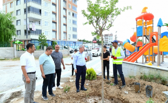 Başkan Çınar, yapımı süren yeni park alanını inceledi