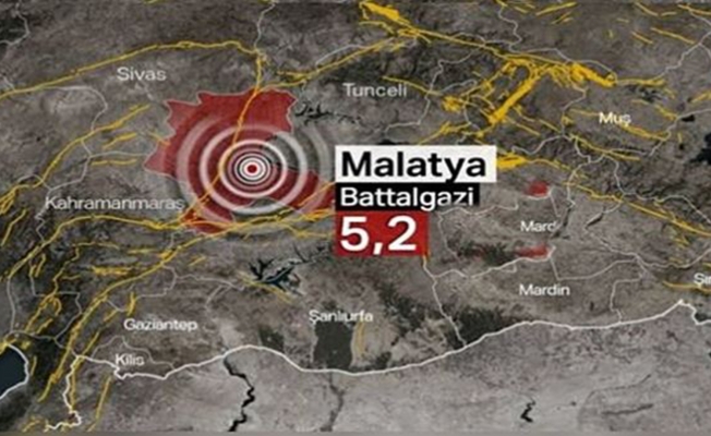 Malatya’da 5.2 büyüklüğünde deprem!