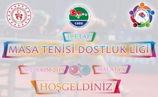 Masa Tenisi Dostluk Ligi'nin 19.etabı Malatya'da oynanacak