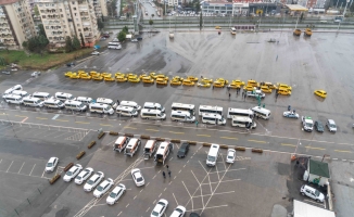 Malatya'da taksi ve servis araçları tek tek dezenfekte edildi!