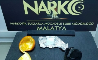 Malatya'da portakal içerisine gizlenmiş uyuşturucu bulundu
