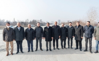 Başkan Gürkan, 35 metrelik yolda incelemelerde bulundu