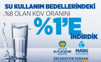 MASKİ, su fiyatlarında KDV indirimi yaptı