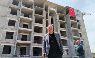Doğanşehir'de deprem konutları devam ediyor